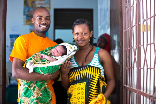 Aliwansuswe Mwelembe escorts his wife to the RCH clinic