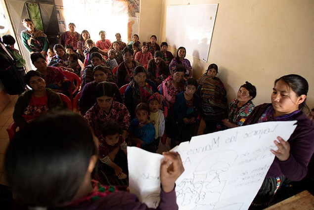 Community mobilizers conducting training