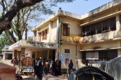 Photo of the exterior of the Special Care Newborn Unit (SCANU) in Jaintapur Upazila in northern Bangladesh.