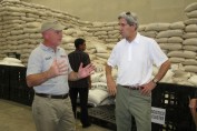 Secretary of State John Kerry visited Tacloban on December 18 where he was briefed on USAID disaster recovery efforts by Disaste